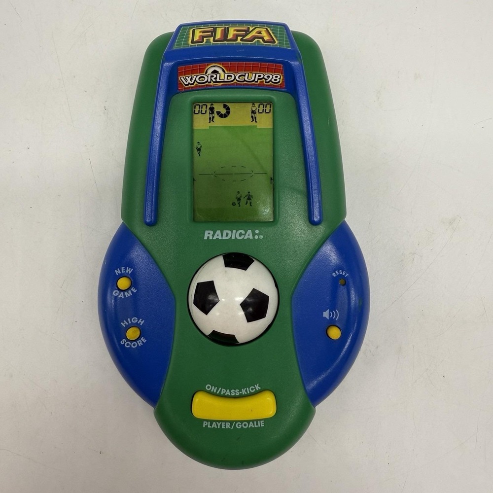 Soccer Striker Hand Held Game Radica 1998 Works Sound Vintage